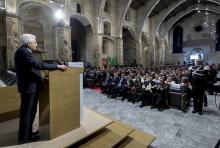 Intervento fuori programma del Presidente della Repubblica Sergio Mattarella durante la Cerimonia di Inaugurazione dell'a.a. 2016-17