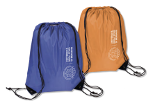 nylon backsack (blue and orange) € 2,20